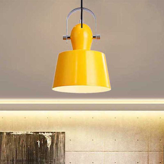 Minimalist Metal Trifle Bowl Pendant Lamp with 1 Light - Black/White/Yellow