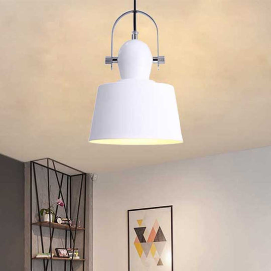 Minimalist Metal Trifle Bowl Pendant Lamp with 1 Light - Black/White/Yellow