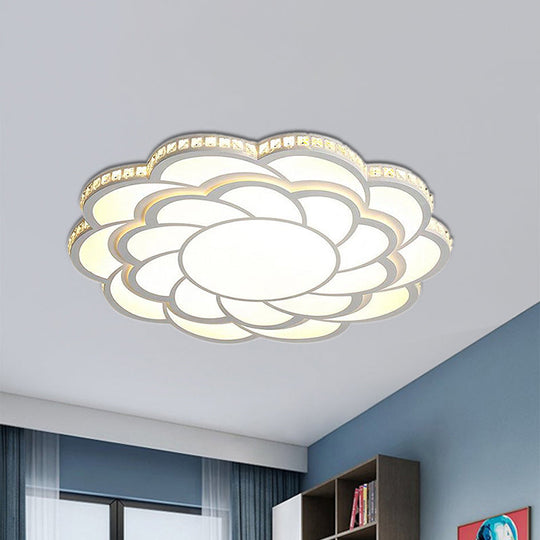 Blossom Large Flush Mount LED Crystal Accent Lamp - 31.5"/39" Wide, Warm/White Light