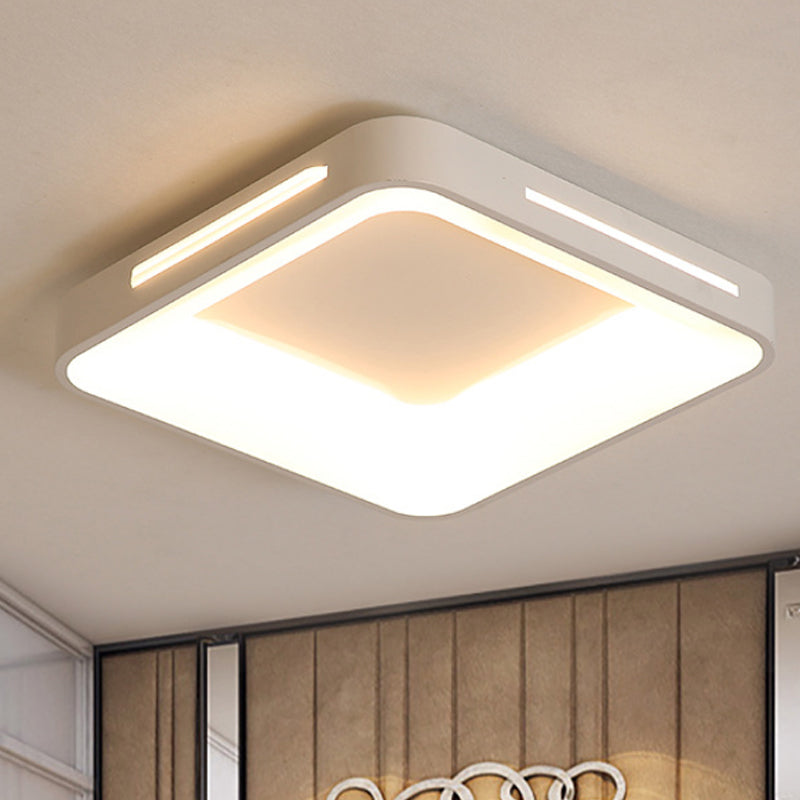 Modern White/Warm LED Flush Mount Ceiling Light in 3 Sizes