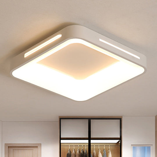 Modern White/Warm LED Flush Mount Ceiling Light in 3 Sizes
