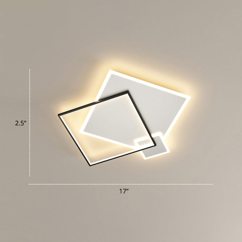 Contemporary LED Flush Mount Metal Ceiling Light for Bedrooms
