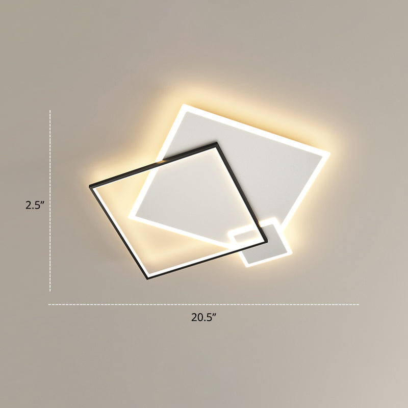 Contemporary LED Flush Mount Metal Ceiling Light for Bedrooms