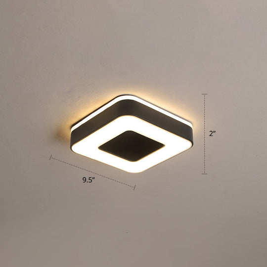 Nordic Style LED Flush Mount Ceiling Light with Acrylic Diffuser for Small Corridors
