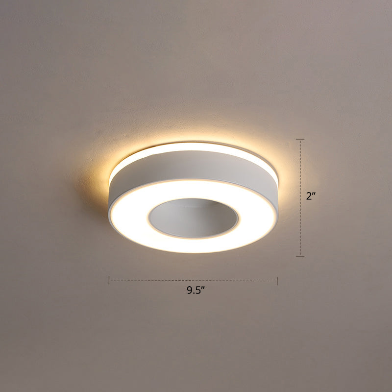 Nordic Style LED Flush Mount Ceiling Light with Acrylic Diffuser for Small Corridors