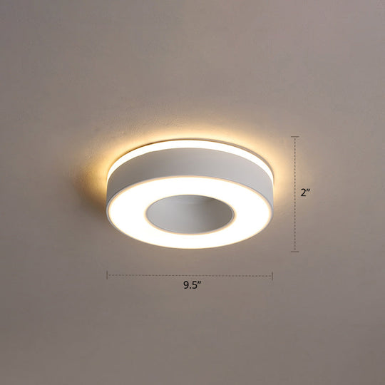 Nordic Style LED Flush Mount Ceiling Light with Acrylic Diffuser for Small Corridors