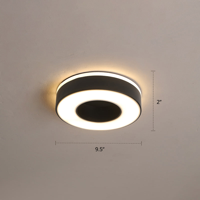 Nordic Style LED Flush Mount Ceiling Light with Acrylic Diffuser for Small Corridors