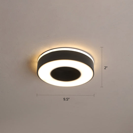 Nordic Style LED Flush Mount Ceiling Light with Acrylic Diffuser for Small Corridors