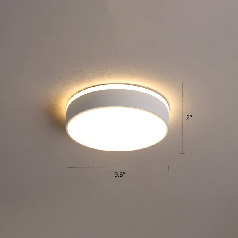 Nordic Style LED Flush Mount Ceiling Light with Acrylic Diffuser for Small Corridors