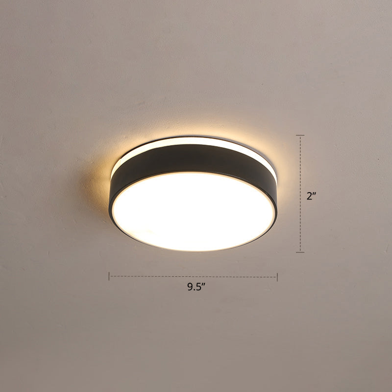 Nordic Style LED Flush Mount Ceiling Light with Acrylic Diffuser for Small Corridors