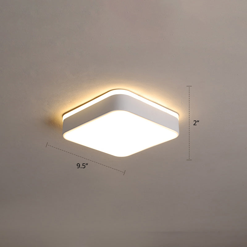Nordic Style LED Flush Mount Ceiling Light with Acrylic Diffuser for Small Corridors