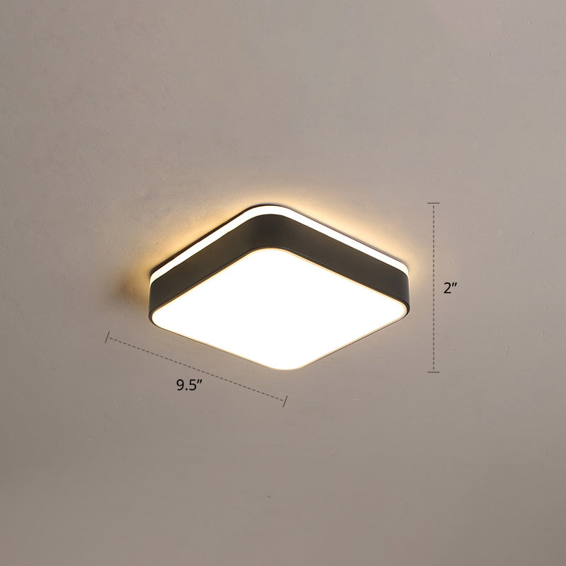 Nordic Style LED Flush Mount Ceiling Light with Acrylic Diffuser for Small Corridors