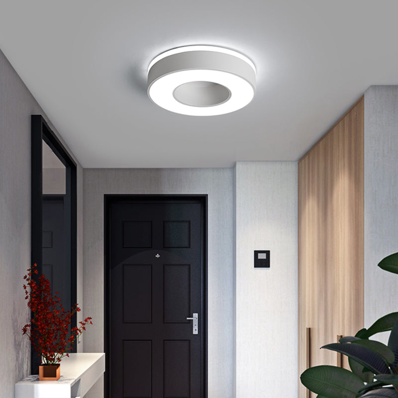 Nordic Style LED Flush Mount Ceiling Light with Acrylic Diffuser for Small Corridors