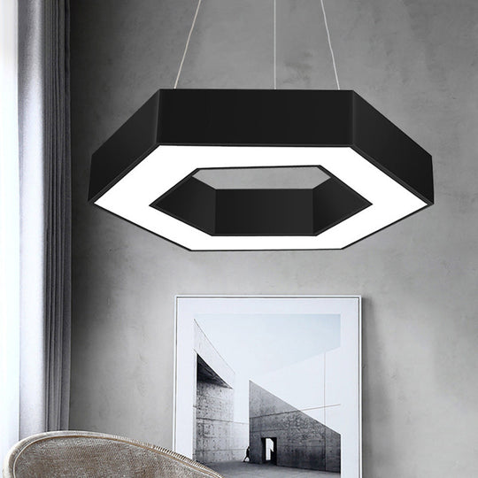 Honeycomb Led Pendant Light In Contemporary Green/Blue/Red With White/Warm/Natural Glow Black / Warm