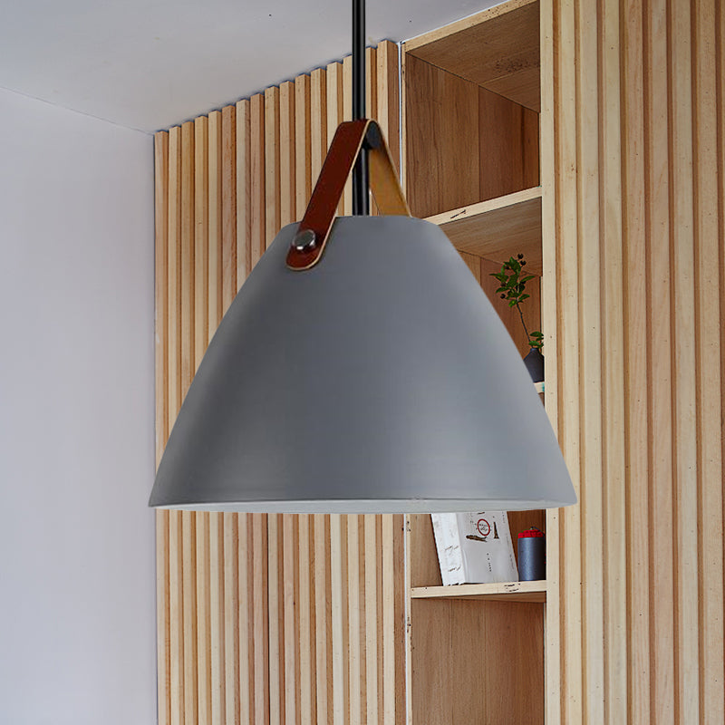 Nordic Curved Coolie Pendant Light - Sleek Aluminum Hanging Lamp in Chic Black/Blue/Grey/Pink/White for Dining Room