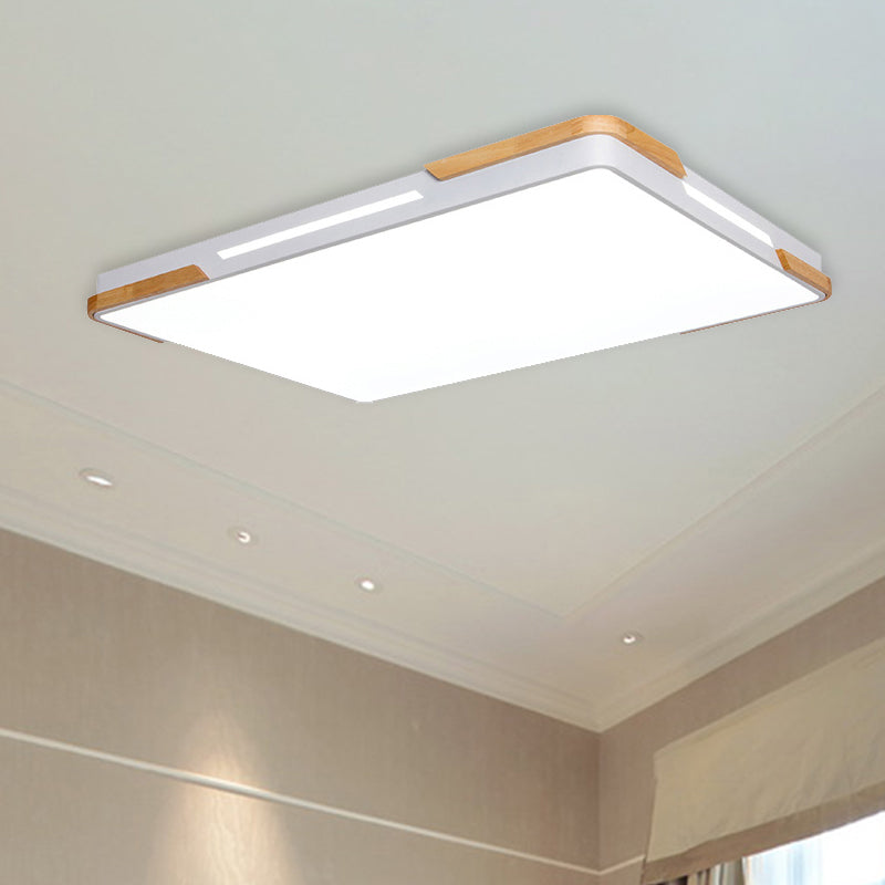 Stylish Nordic Rectangle Flushmount Acrylic Led Ceiling Light For Balcony And Hotel