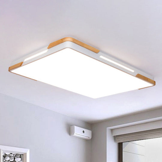 Stylish Nordic Rectangle Flushmount Acrylic Led Ceiling Light For Balcony And Hotel