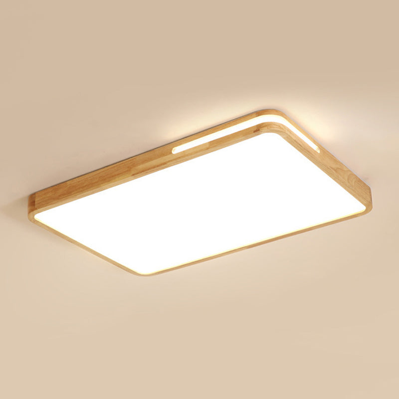 Japanese Style Beige Ceiling Mount Light - Acrylic LED Ceiling Lamp for Study Room