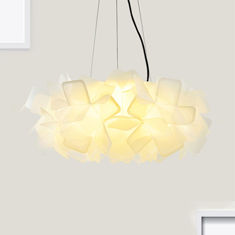 Contemporary Brown/Blue/Purple Blossom Drop Pendant Ceiling Lamp - 21/27.5 Wide 1-Light Acrylic