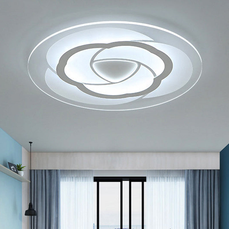 Modern Floral Flushmount LED Ceiling Light in Warm/White, 16"/19.5"/23.5" Wide