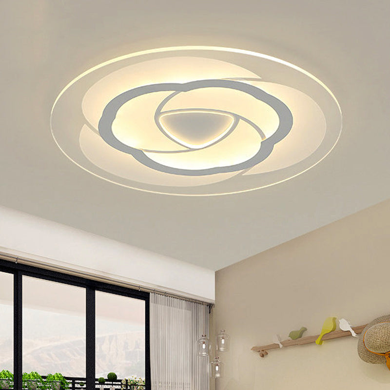 Modern Floral Flushmount LED Ceiling Light in Warm/White, 16"/19.5"/23.5" Wide