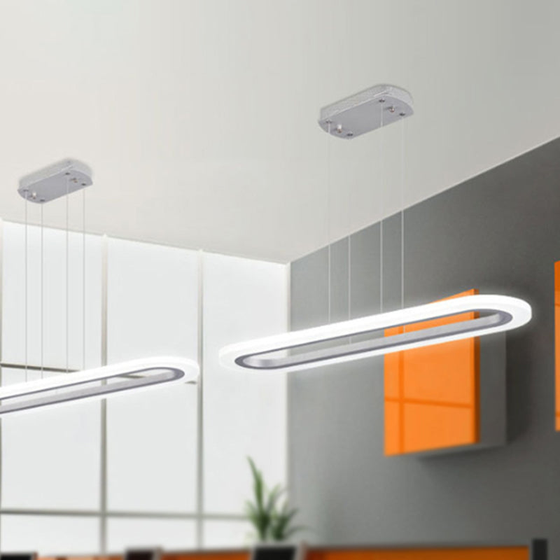 Modern Oval Office Ceiling Light with LED Pendant