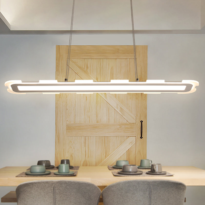 Modern LED Pendant Light with Acrylic Shade - 16"/23.5"/31.5" Width - Warm/White Light - Ideal for Kitchen Island