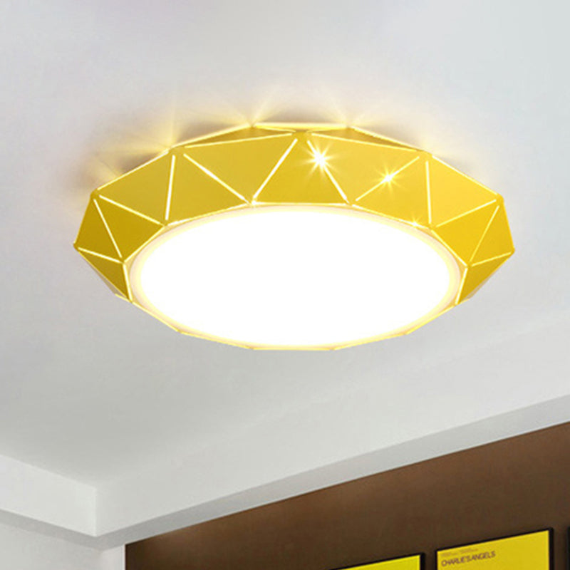 Sleek UFO Girl Bedroom LED Ceiling Light - Acrylic Metal Nordic Flushmount