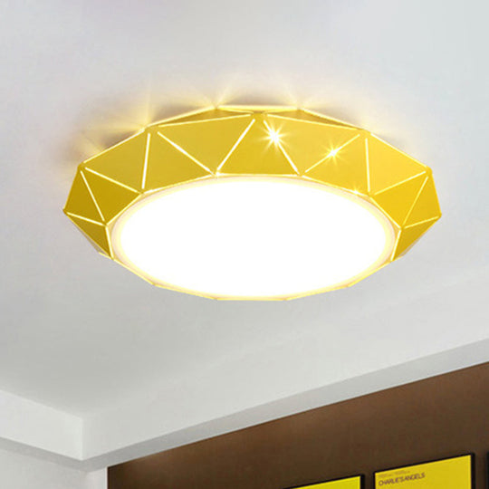 Sleek UFO Girl Bedroom LED Ceiling Light - Acrylic Metal Nordic Flushmount