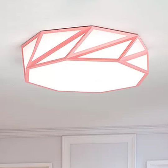Macaron Led Ceiling Light: Stylish Flushmount For Adult Kid Bedroom