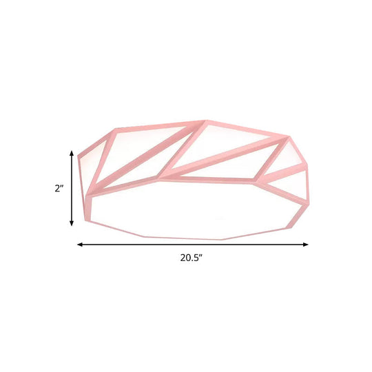 Macaron Led Ceiling Light: Stylish Flushmount For Adult Kid Bedroom