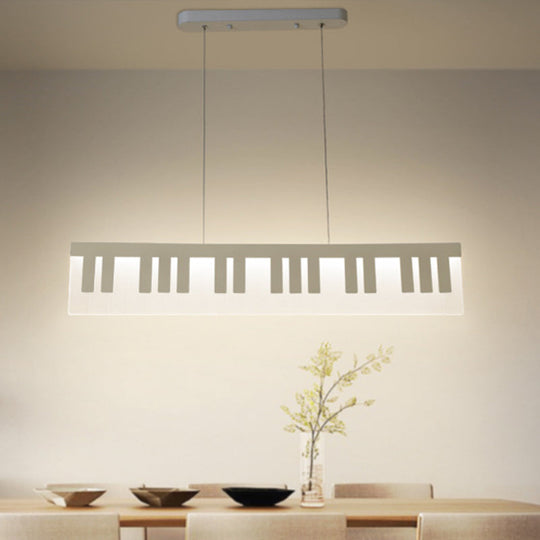 Contemporary Acrylic LED Piano Drop Pendant Ceiling Lamp for Dining Room in Warm/White/Natural Light