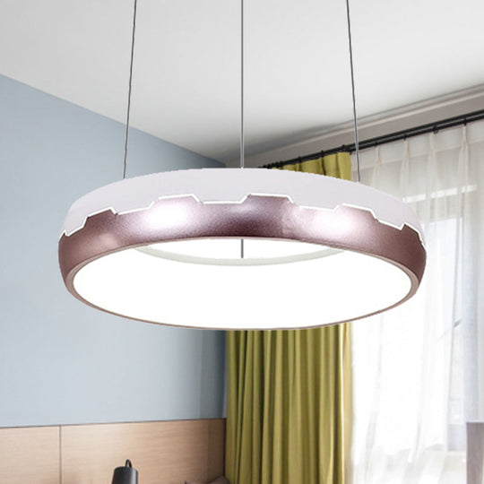 Rose Gold Ring Led Pendant Light Kit In White/Warm 18/21.5 Wide