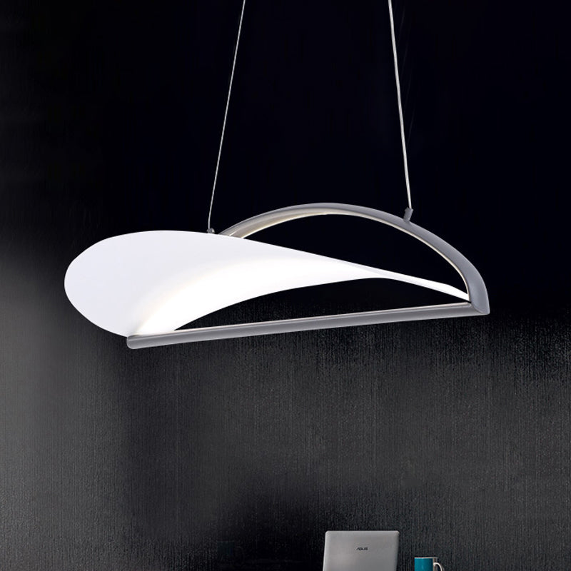 Modern Ultra Thin LED Pendant Ceiling Lamp, Grey/White, 16.5"/23.5" Wide