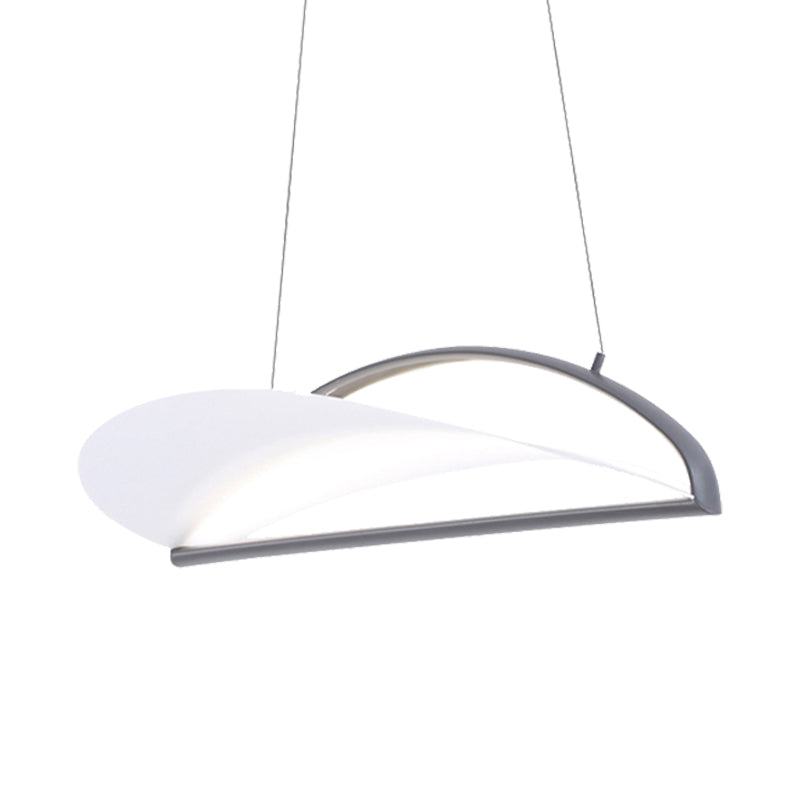 Modern Ultra Thin LED Pendant Ceiling Lamp, Grey/White, 16.5"/23.5" Wide