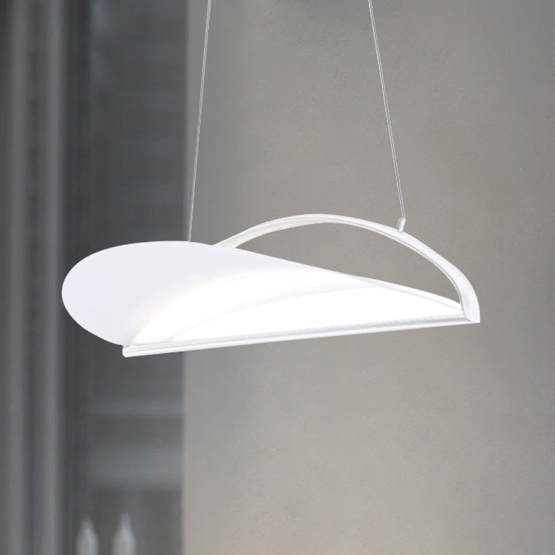 Modern Ultra Thin LED Pendant Ceiling Lamp, Grey/White, 16.5"/23.5" Wide