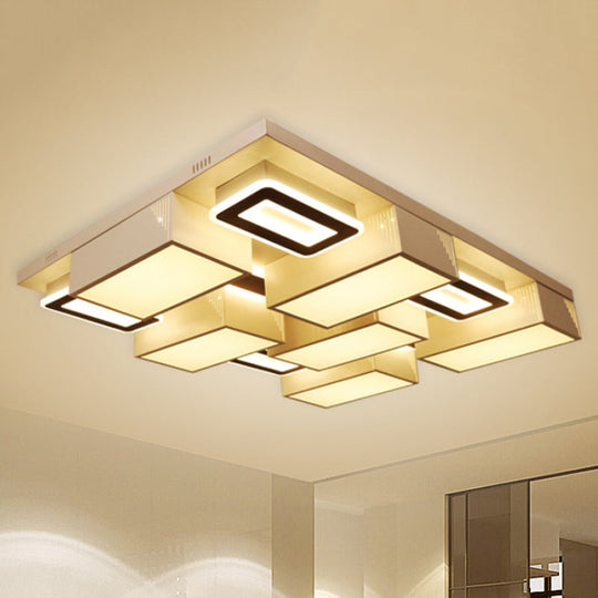 21.5"/29.5" Modern Acrylic LED Flush Ceiling Light for Living Room in Warm/White/Natural Light