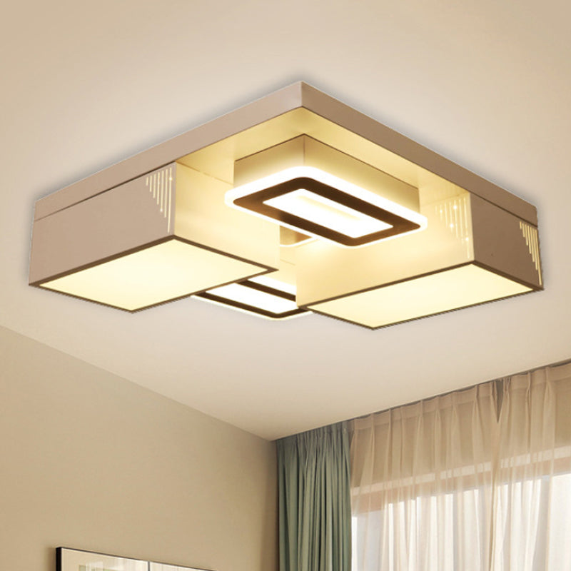 21.5"/29.5" Modern Acrylic LED Flush Ceiling Light for Living Room in Warm/White/Natural Light