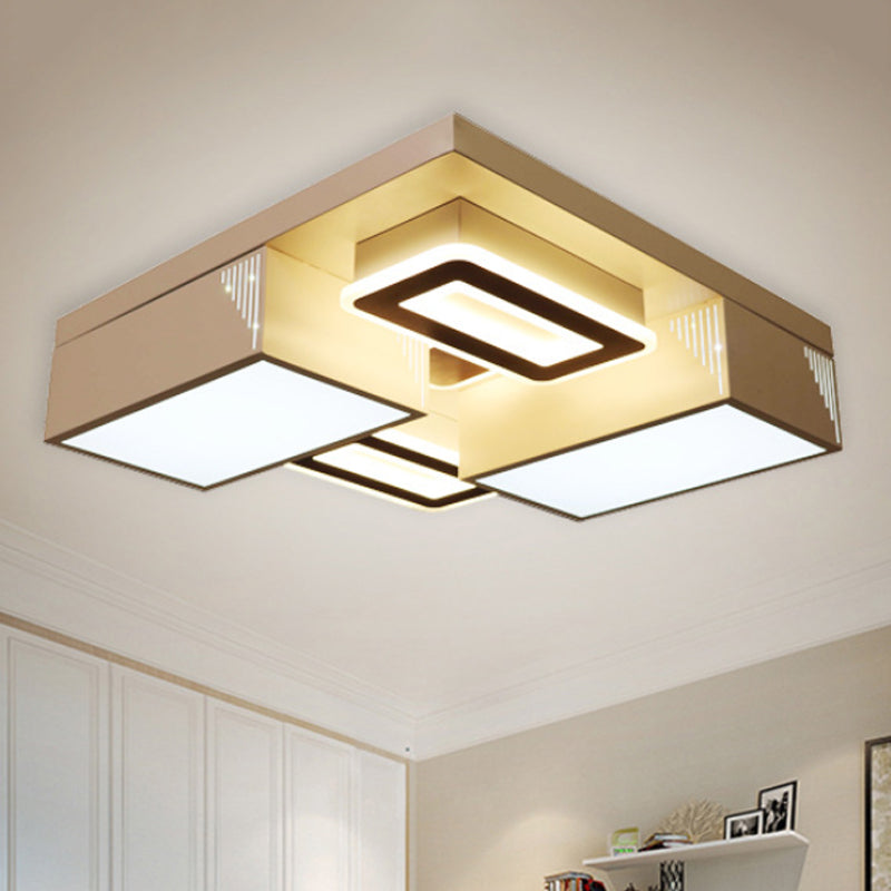 21.5"/29.5" Modern Acrylic LED Flush Ceiling Light for Living Room in Warm/White/Natural Light