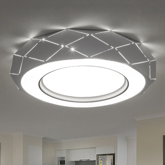 Minimalistic Acrylic Shade LED Ceiling Light in White, 11"/19.5"/24.5" Wide