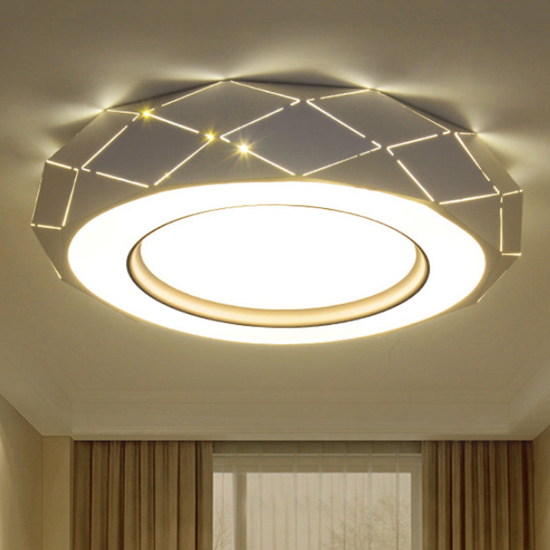 Minimalistic Acrylic Shade LED Ceiling Light in White, 11"/19.5"/24.5" Wide