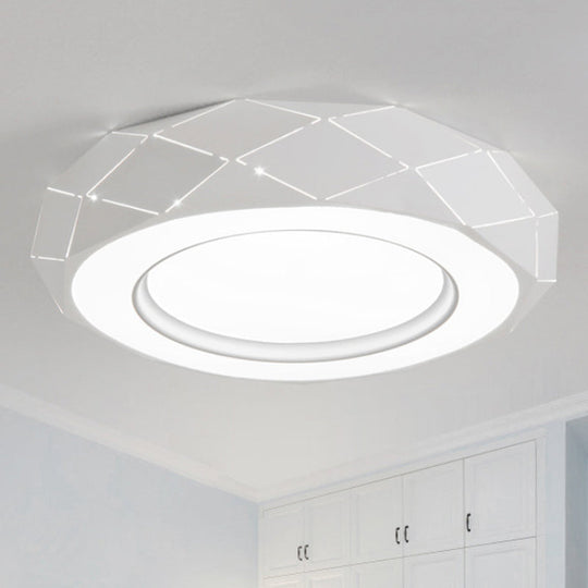 Minimalistic Acrylic Shade LED Ceiling Light in White, 11"/19.5"/24.5" Wide
