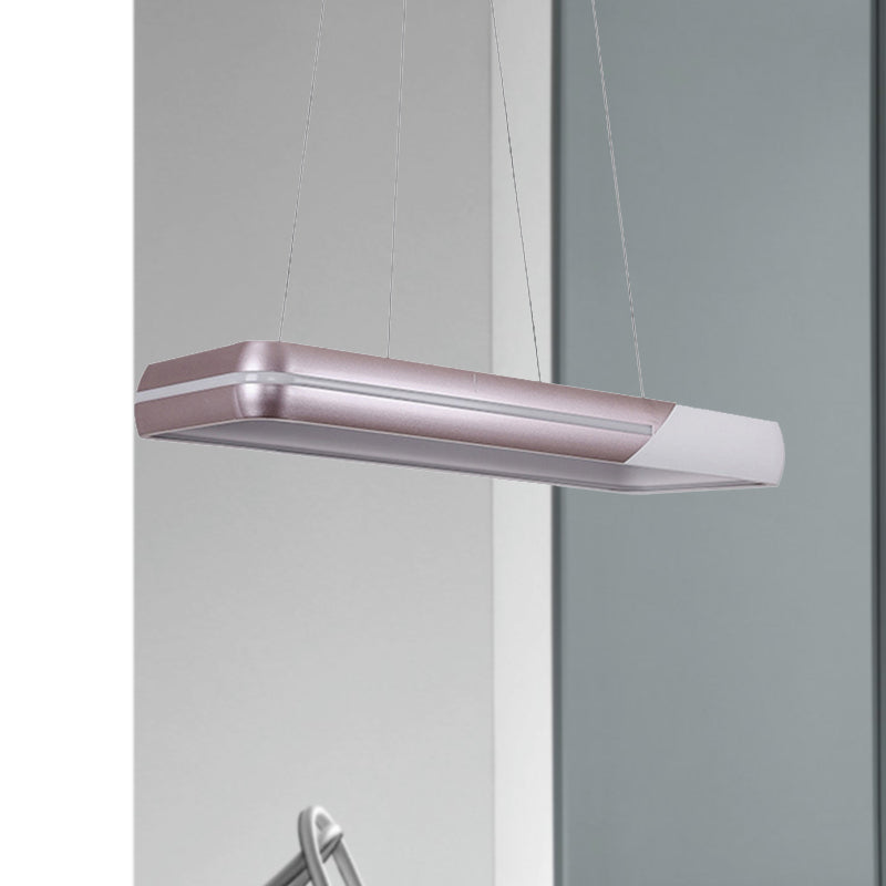 Rose Gold Metal Pendant Light: Simple Style Led Ideal For Dining Room