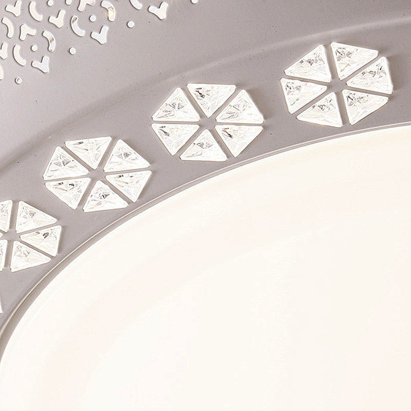 Plafonnier LED blanc moderne à encastrer avec couvercle en acrylique