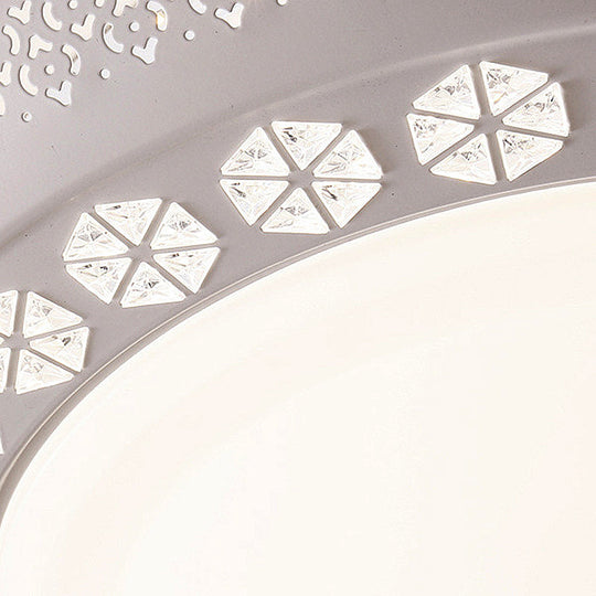 Plafonnier LED blanc moderne à encastrer avec couvercle en acrylique