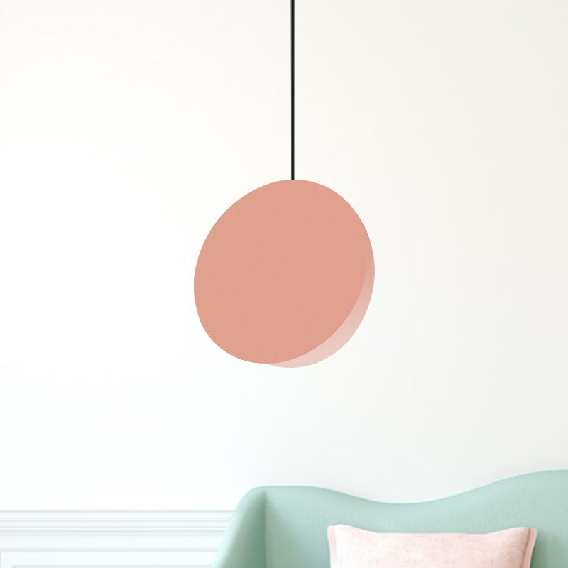 8/12W Modern Nordic Style Metal Pendant Lamp - 1 Light Black/Grey/White