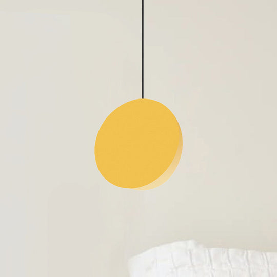 Modern Nordic Style 1-Light Metal Pendant Lamp (8"/12"W) - Black/Grey/White Hanging Ceiling Light