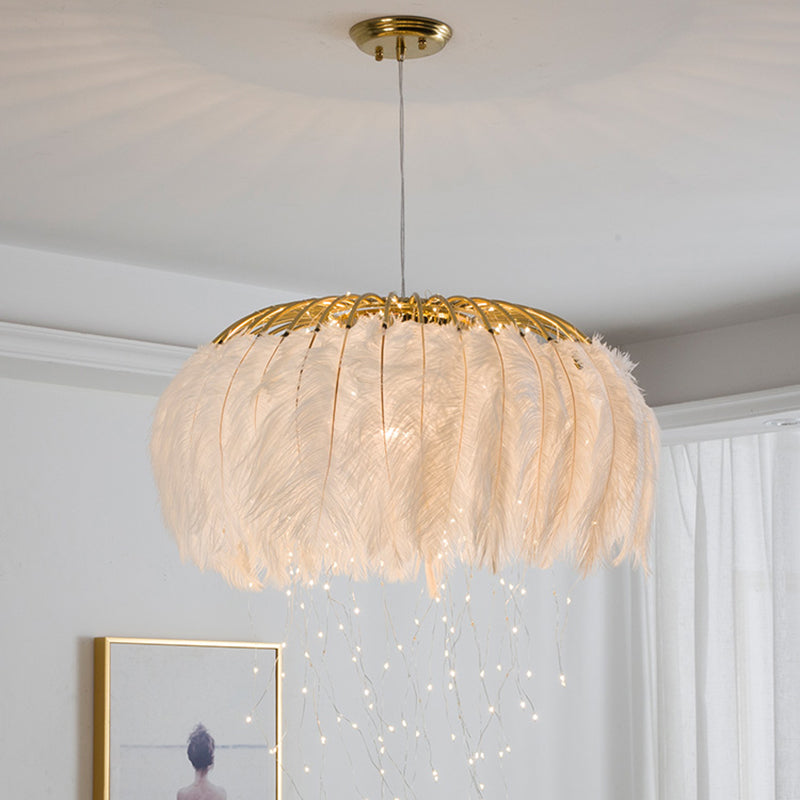 Nordic Feather Dining Room Pendant Light Fixture