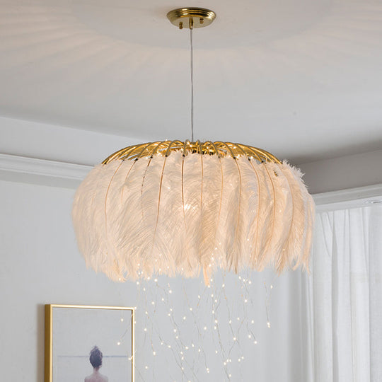 Nordic Feather Dining Room Pendant Light Fixture