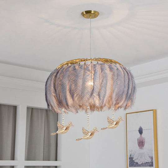 Nordic Feather Dining Room Pendant Light Fixture